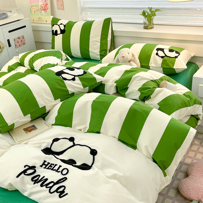 91家纺网 家纺一手货源 找家纺 （总）雅居纺家纺 2025新款全棉拼接贴布绣四件套