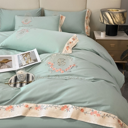 91家纺网 家纺一手货源 找家纺 （总）桃园 2025新款纯棉全棉长绒棉磨毛不掉毛四件套-雅韵（高端礼盒）