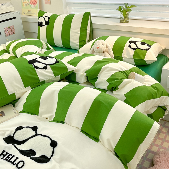 91家纺网 家纺一手货源 找家纺 （总）雅居纺家纺 2025新款全棉拼接贴布绣四件套