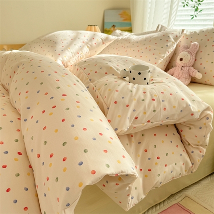 91家纺网 家纺一手货源 找家纺 （总）多品家纺 2025新款超柔水洗软糯云朵棉四件套