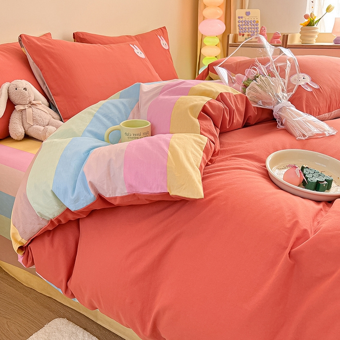 91家纺网 家纺一手货源 找家纺 （总）雅居纺家纺 2025新款全棉水洗棉绣花四件套