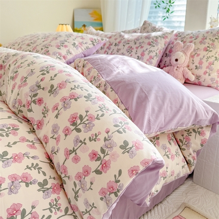 91家纺网 家纺一手货源 找家纺 （总）多品家纺 2025新款超柔水洗软糯云朵棉四件套