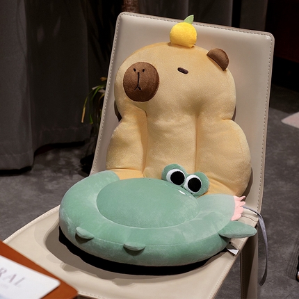 仟亿莱 2025新款圆形水豚立体坐垫 圆形立体鳄鱼
