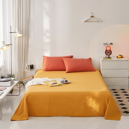 91家纺网 家纺一手货源 找家纺 （总）雅居纺家纺 2025新款全棉素色水洗棉单床单