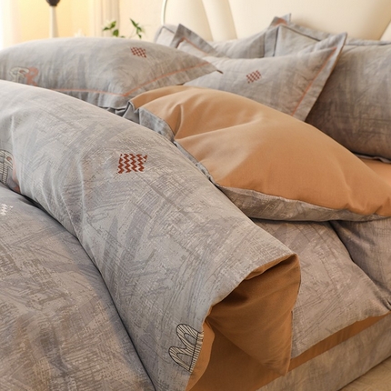 91家纺网 家纺一手货源 找家纺 （总）木易 2025新款全棉磨毛印花四件套