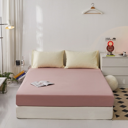 91家纺网 家纺一手货源 找家纺 雅居纺家纺 2025新款全棉素色水洗棉单床笠 绅士红