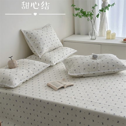 91家纺网 家纺一手货源 找家纺 （总）佰织鑫家居 2025新款全棉高温砂洗棉花床盖三件套丽莎系列