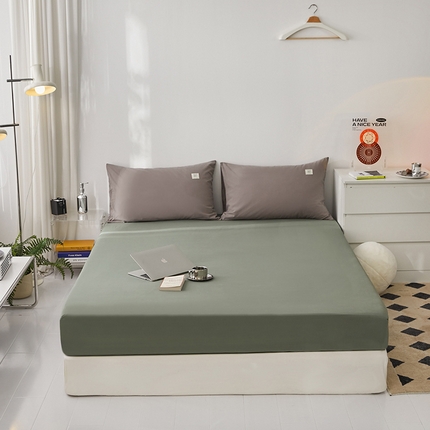 （总）雅居纺家纺 2025新款全棉素色水洗棉单床笠