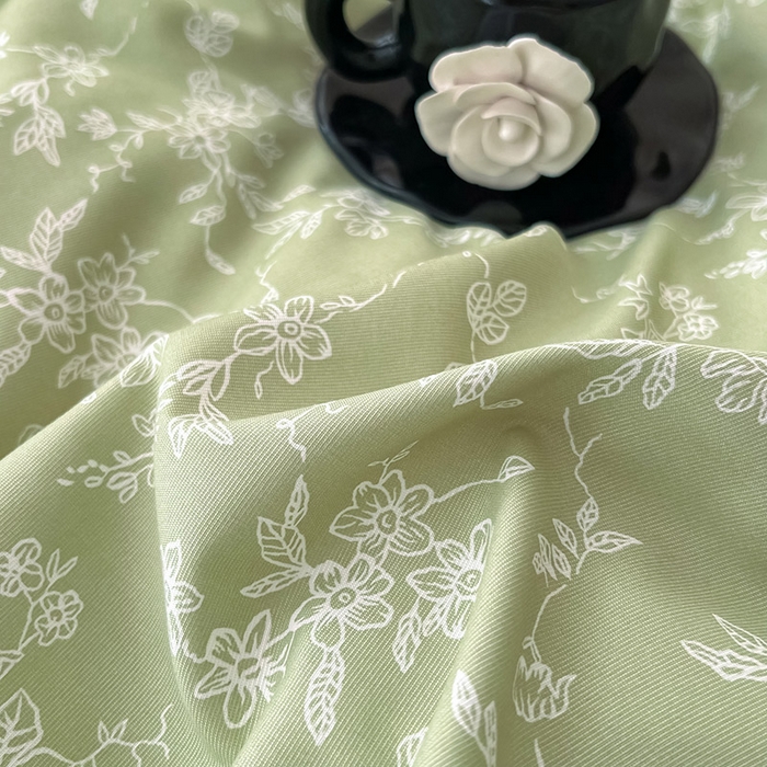 91家纺网 家纺一手货源 找家纺 2025新款针织棉双层纱四件套小碎花被套床单床笠款学生三件套新款直播热款-床图-系列一 悠若