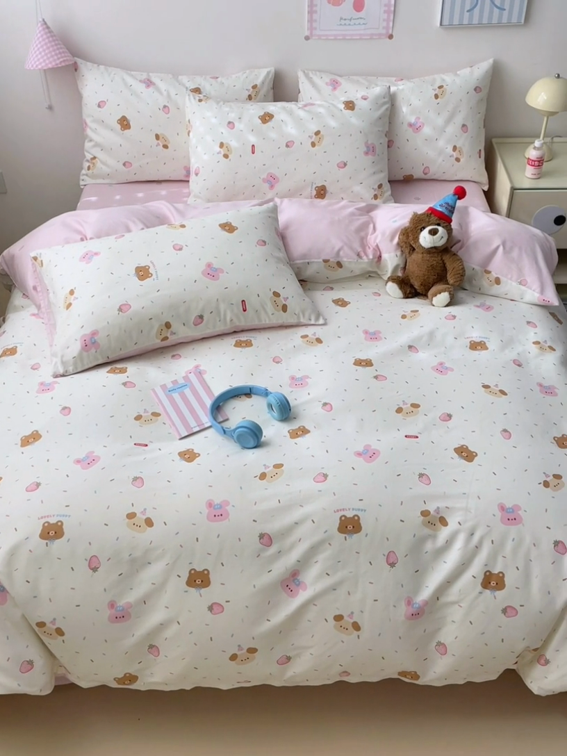 91家纺网 家纺一手货源 找家纺 曼之夏 2025新款全棉印花四件套 好伙伴