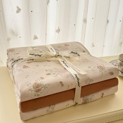 91家纺网 家纺一手货源 找家纺 （总）漫仙阁 2025年爆款新品有氧双层纱四件套叠图全系