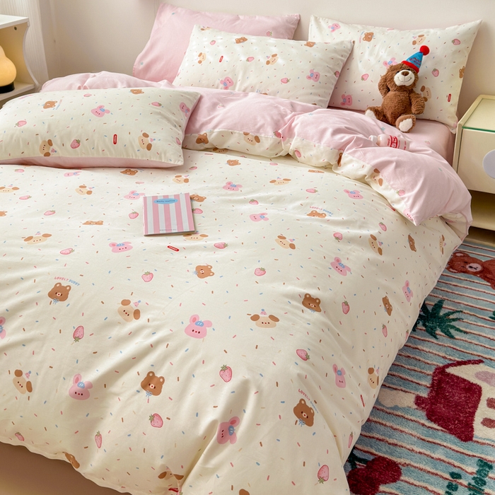 91家纺网 家纺一手货源 找家纺 曼之夏 2025新款全棉印花四件套 好伙伴