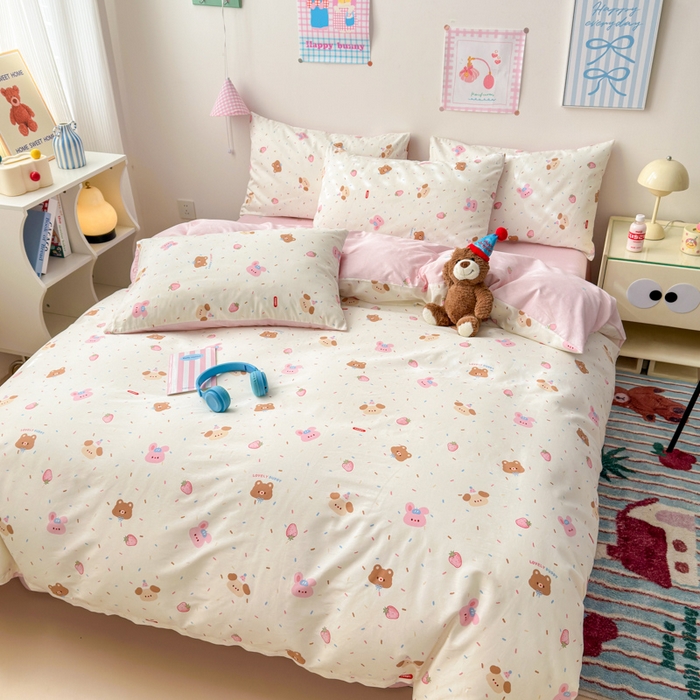 91家纺网 家纺一手货源 找家纺 曼之夏 2025新款全棉印花四件套 好伙伴