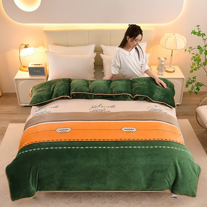 91家纺网 家纺一手货源 找家纺 （买家秀 爆款不断货）A类母婴级牛奶绒四件套珊瑚绒四件套雪花绒四件套牛奶绒床裙四件套法莱绒床裙四件套 快乐心情