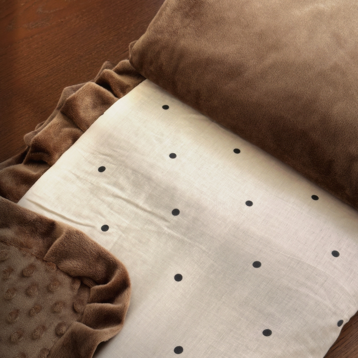 91家纺网 家纺一手货源 找家纺 （总）2025新款全棉A类小清新双层纱四件套-棉加绒系列