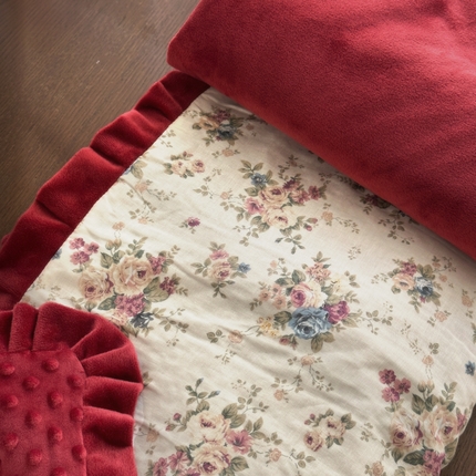 91家纺网 家纺一手货源 找家纺 （总）2025新款全棉A类小清新双层纱四件套-棉加绒系列