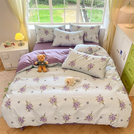 91家纺网 家纺一手货源 找家纺 （总）2025新款全棉纯棉磨毛印花四件套轻奢时尚