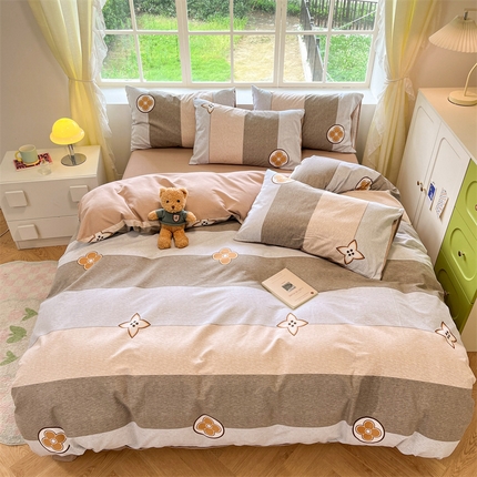 91家纺网 家纺一手货源 找家纺 （总）2025新款全棉纯棉磨毛印花四件套轻奢时尚