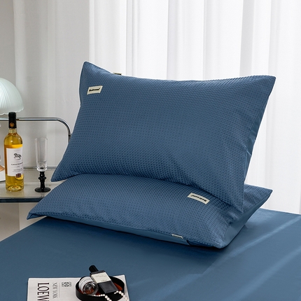 91家纺网 家纺一手货源 找家纺 （总）眠博士 2025新款简约时尚全棉华夫格枕套