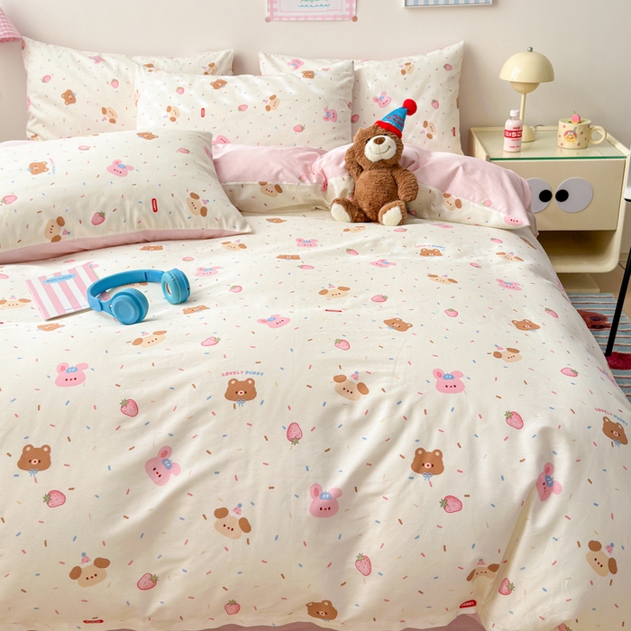 91家纺网 家纺一手货源 找家纺 曼之夏 2025新款全棉印花四件套 好伙伴