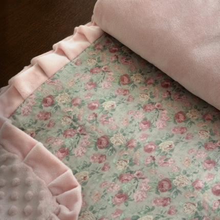 91家纺网 家纺一手货源 找家纺 （总）2025新款全棉A类小清新双层纱四件套-棉加绒系列