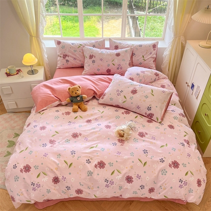 2025新款全棉纯棉磨毛印花四件套轻奢时尚 馨香