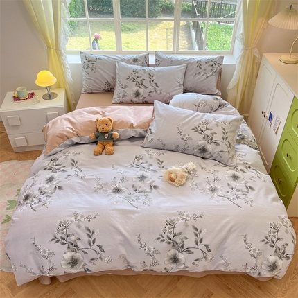 91家纺网 家纺一手货源 找家纺 （总）2025新款全棉纯棉磨毛印花四件套轻奢时尚