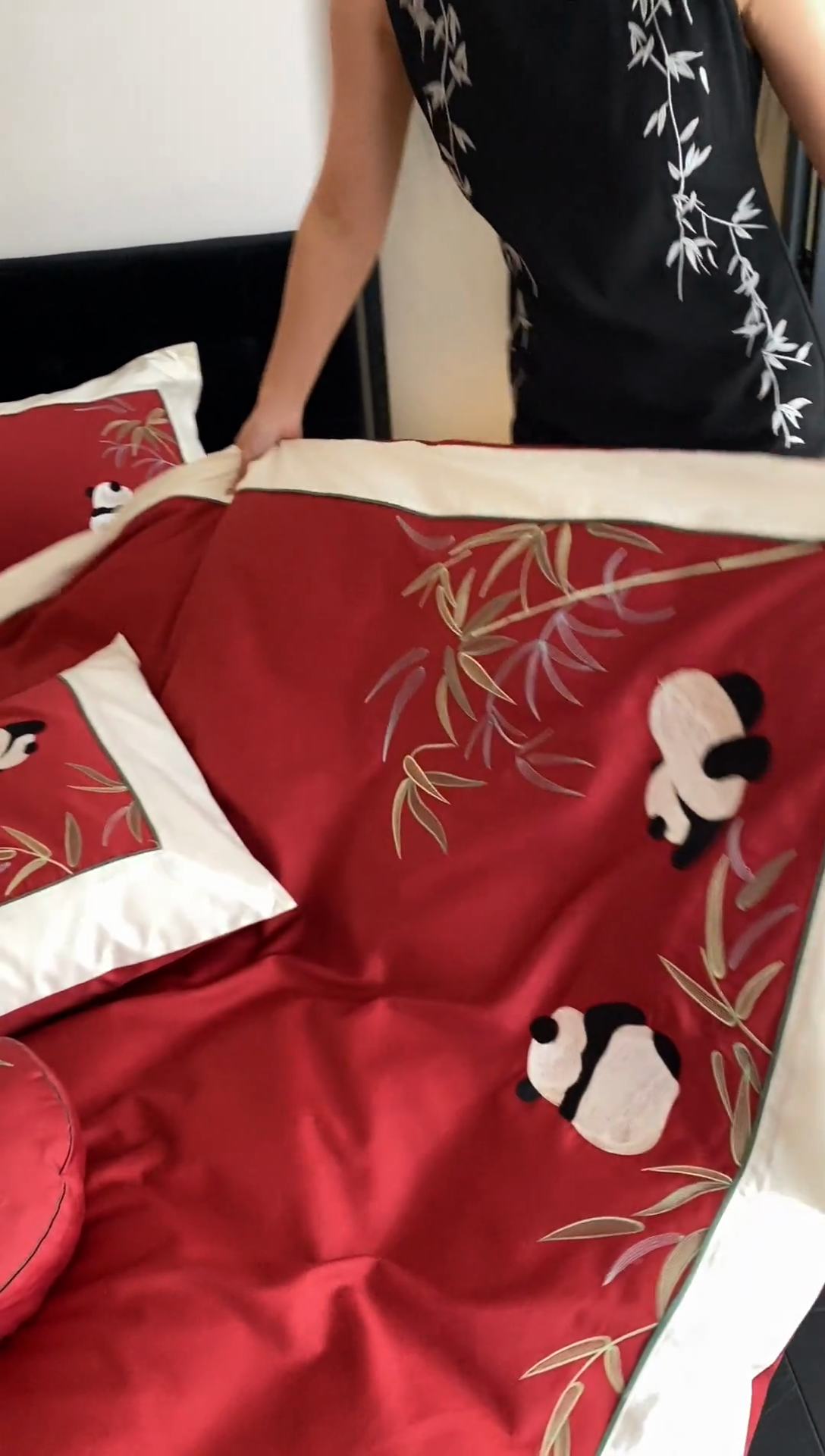 91家纺网 家纺一手货源 找家纺 （总）MIU缪家居 2025新款100支全棉磨毛四件套-熊猫与竹