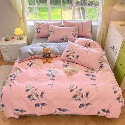 91家纺网 家纺一手货源 找家纺 （总）2025新款全棉纯棉磨毛印花四件套轻奢时尚