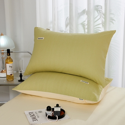 91家纺网 家纺一手货源 找家纺 （总）眠博士 2025新款简约时尚全棉华夫格枕套