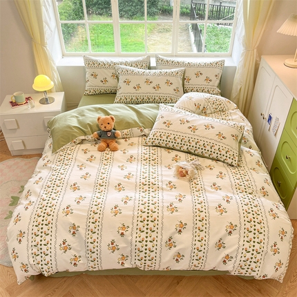 91家纺网 家纺一手货源 找家纺 （总）2025新款全棉纯棉磨毛印花四件套轻奢时尚