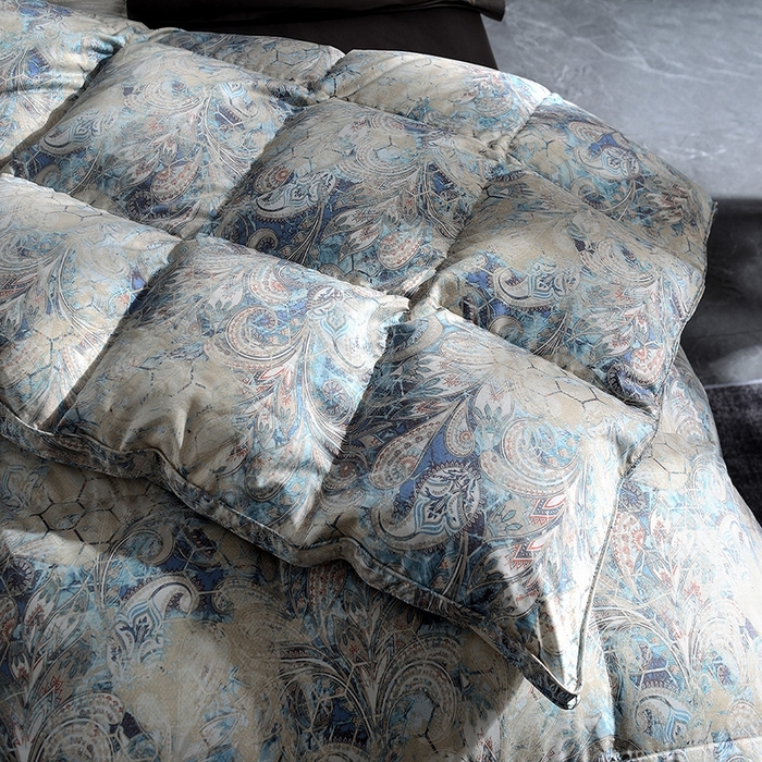 91家纺网 家纺一手货源 找家纺 织梦人羽绒工厂店 2024新款新国标50绒云柔棉柔赛丝数码印花被子 贝加尔