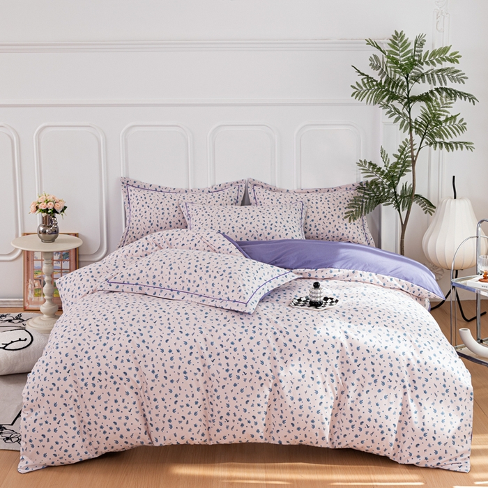 91家纺网 家纺一手货源 找家纺 雅慕家居 2025新款A类碎花水润棉磨毛四件套 田园生活