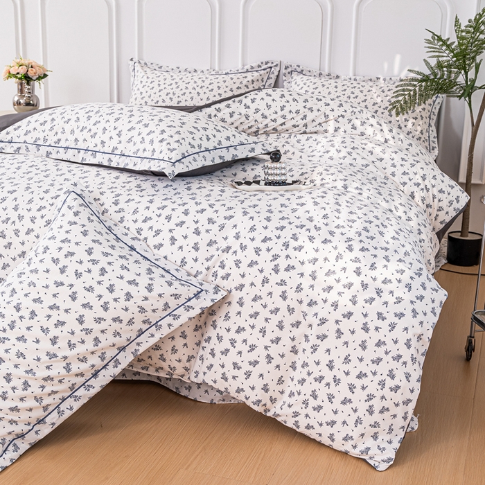 91家纺网 家纺一手货源 找家纺 雅慕家居 2025新款A类碎花水润棉磨毛四件套 波点生活