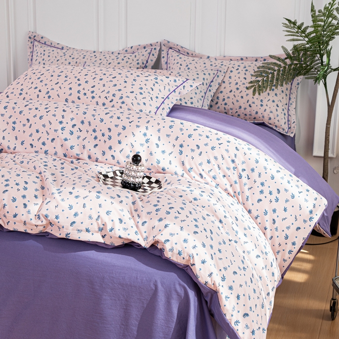 91家纺网 家纺一手货源 找家纺 雅慕家居 2025新款A类碎花水润棉磨毛四件套 田园生活