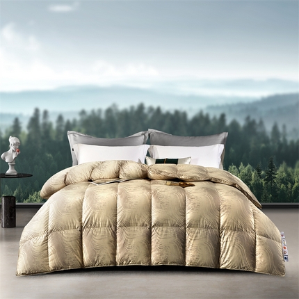 91家纺网 家纺一手货源 找家纺 （总）织梦人羽绒工厂店 2024新款新国标50绒120支高精密大提花羽绒被