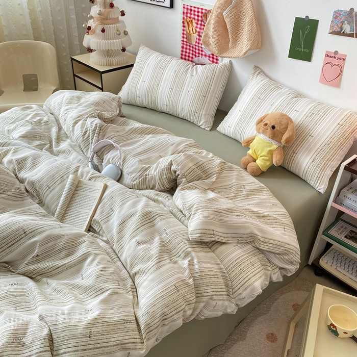 91家纺网 家纺一手货源 找家纺 2025年爆款新品有氧双层纱四件套-全系MIUMIU