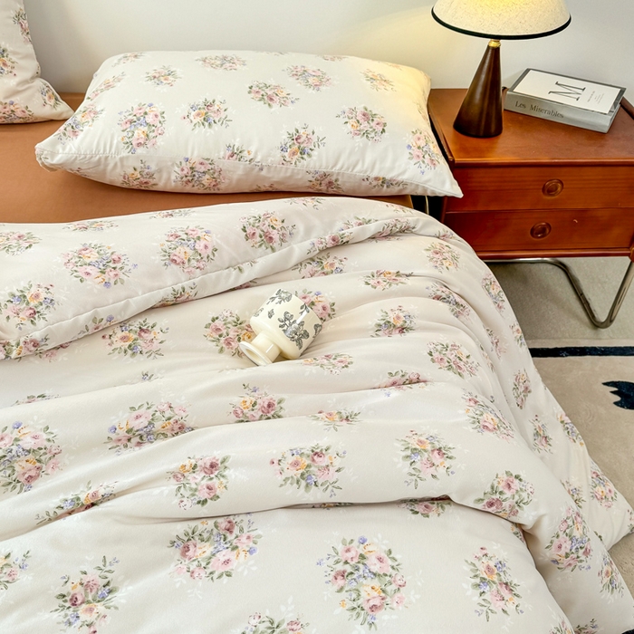 91家纺网 家纺一手货源 找家纺 2025年爆款新品有氧双层纱四件套-全系莱茵-橙