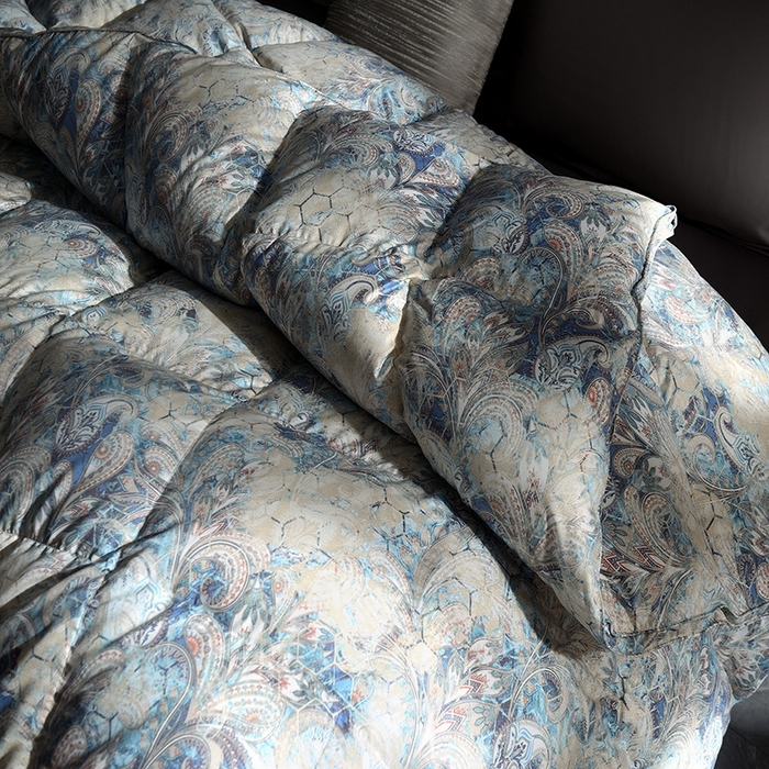 91家纺网 家纺一手货源 找家纺 织梦人羽绒工厂店 2024新款新国标50绒云柔棉柔赛丝数码印花被子 贝加尔