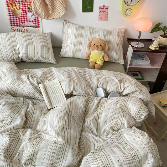 91家纺网 家纺一手货源 找家纺 2025年爆款新品有氧双层纱四件套-全系MIUMIU