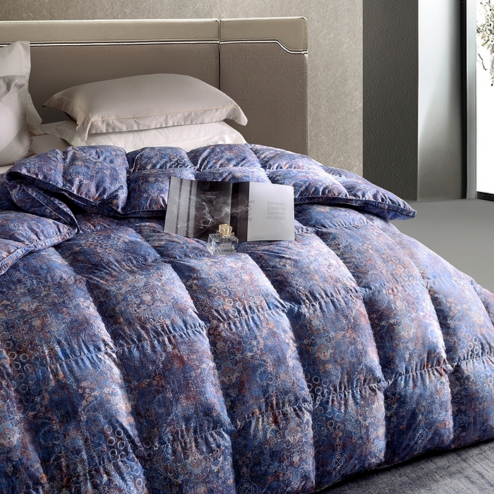 91家纺网 家纺一手货源 找家纺 织梦人羽绒工厂店 2024新款新国标50绒云柔棉柔赛丝数码印花被子 艾菲尔