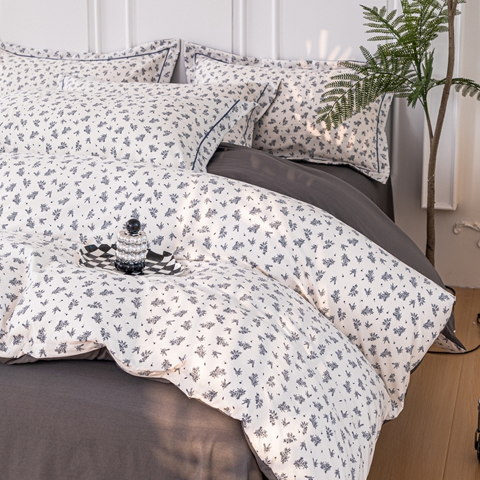 91家纺网 家纺一手货源 找家纺 雅慕家居 2025新款A类碎花水润棉磨毛四件套 波点生活