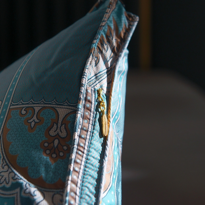 91家纺网 家纺一手货源 找家纺 织梦人羽绒工厂店 2024新款新国标50绒云柔棉柔赛丝数码印花被子 天籁蓝