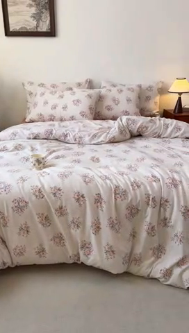 91家纺网 家纺一手货源 找家纺 2025年爆款新品有氧双层纱四件套-全系莱茵-橙