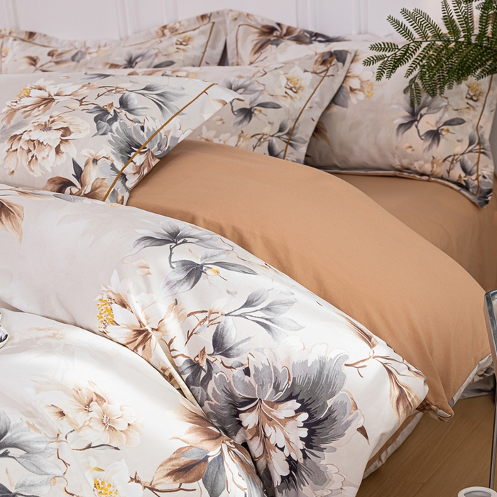 91家纺网 家纺一手货源 找家纺 雅慕家居 2025新款A类碎花水润棉磨毛四件套 繁花似锦