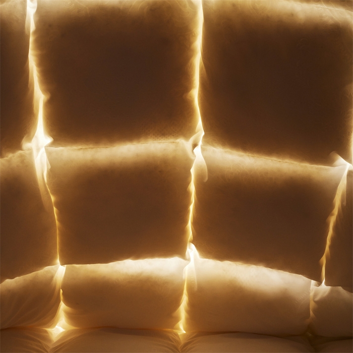 91家纺网 家纺一手货源 找家纺 织梦人羽绒工厂店 2024新款新国标50绒糯棉空气提花羽绒被 空气提花白