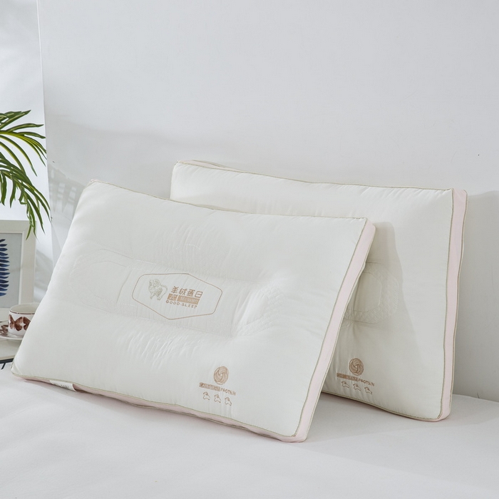 91家纺网 家纺一手货源 找家纺 （总）纽乐家纺 2025新款羊绒蛋白枕