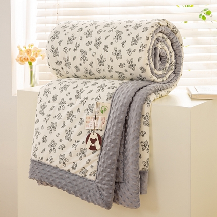 91家纺网 家纺一手货源 找家纺 （总）锦鹭被业  2025款A类全棉纯棉豆豆被春秋空调夏凉加厚冬被子