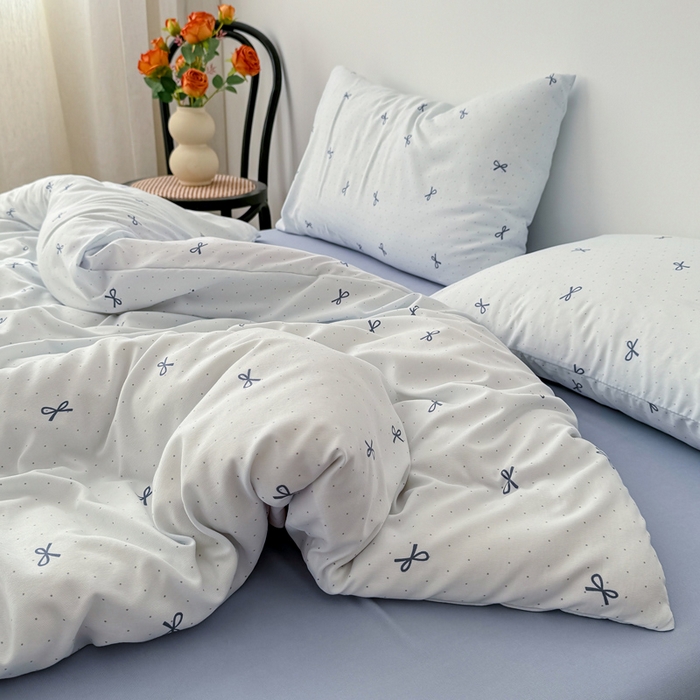 91家纺网 家纺一手货源 找家纺 2025年爆款新品有氧双层纱四件套-全系蝴蝶可颂-兰