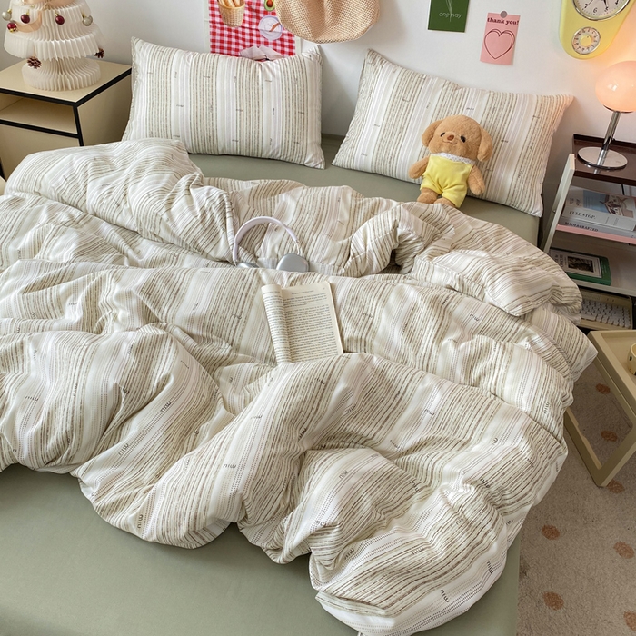 91家纺网 家纺一手货源 找家纺 2025年爆款新品有氧双层纱四件套-全系MIUMIU